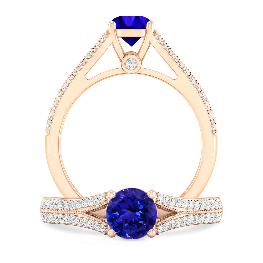 Rose Gold - Tanzanite
