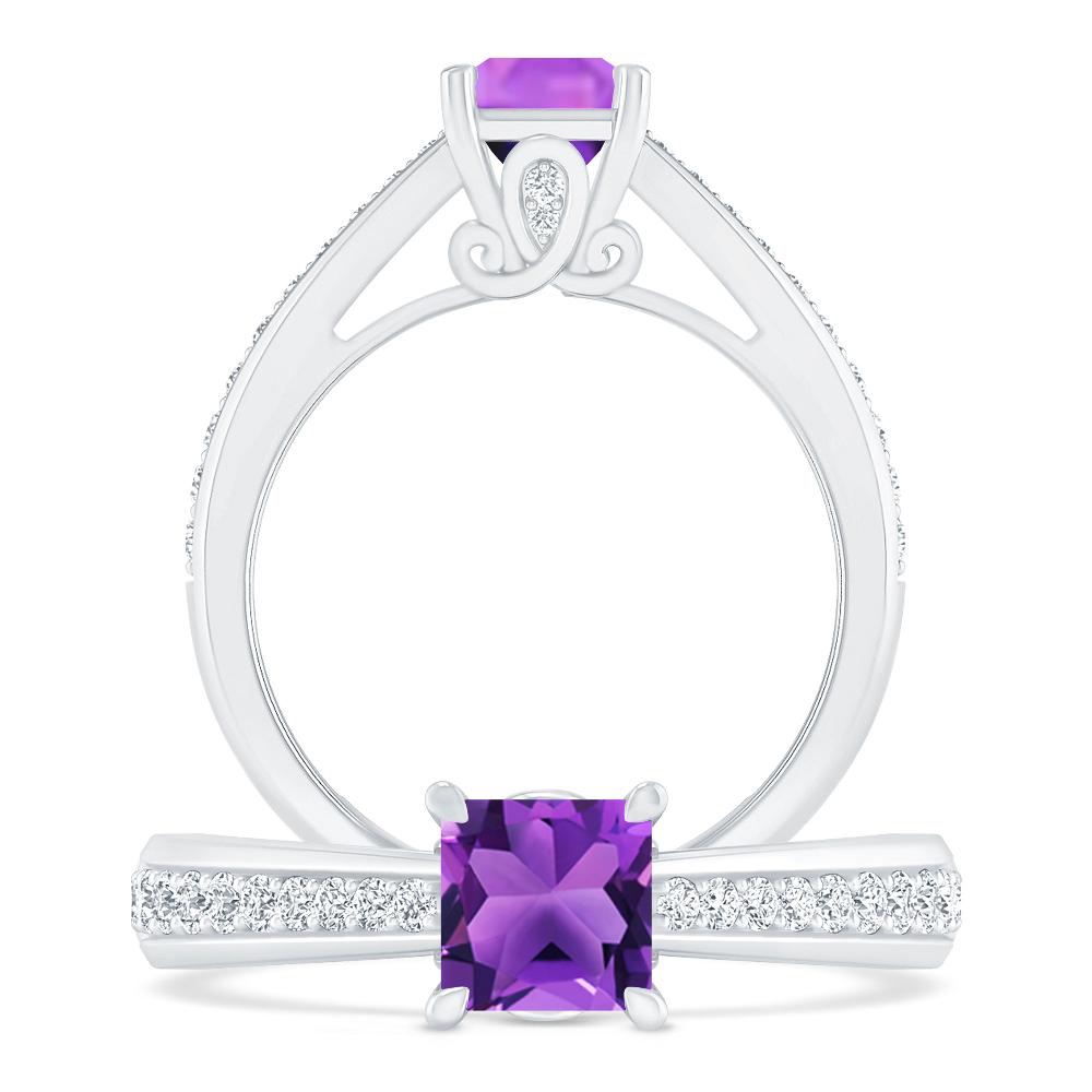 White Gold - Amethyst