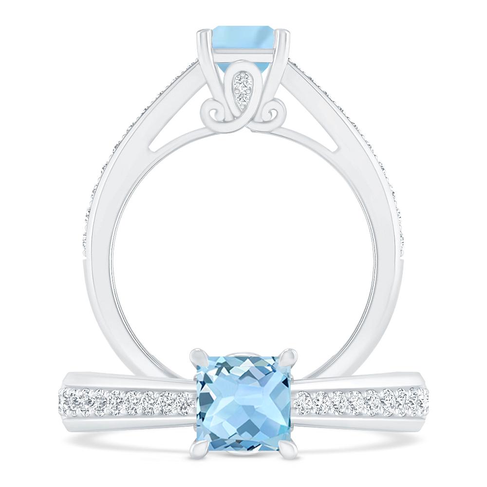 White Gold - Aquamarine