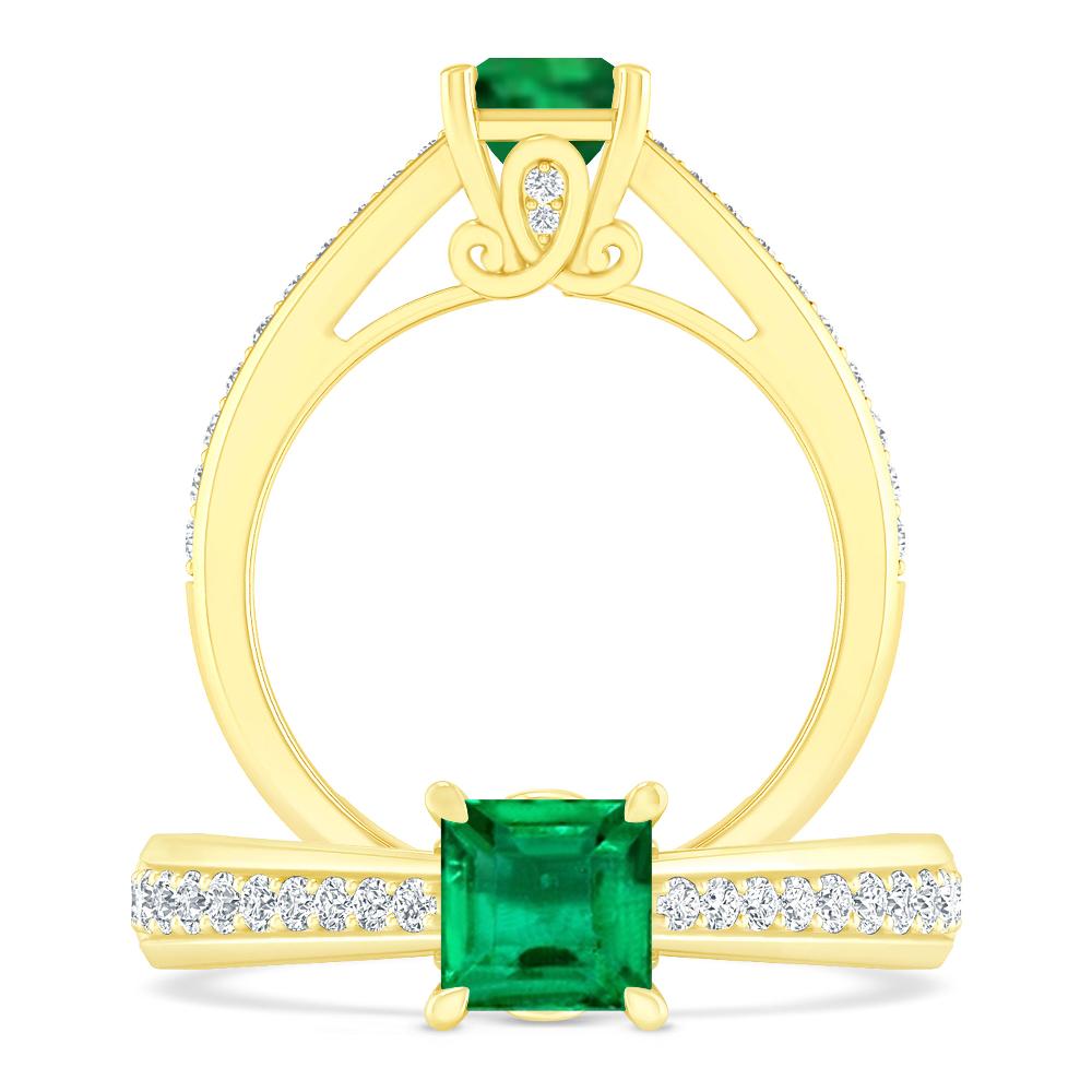 Yellow Gold - Emerald