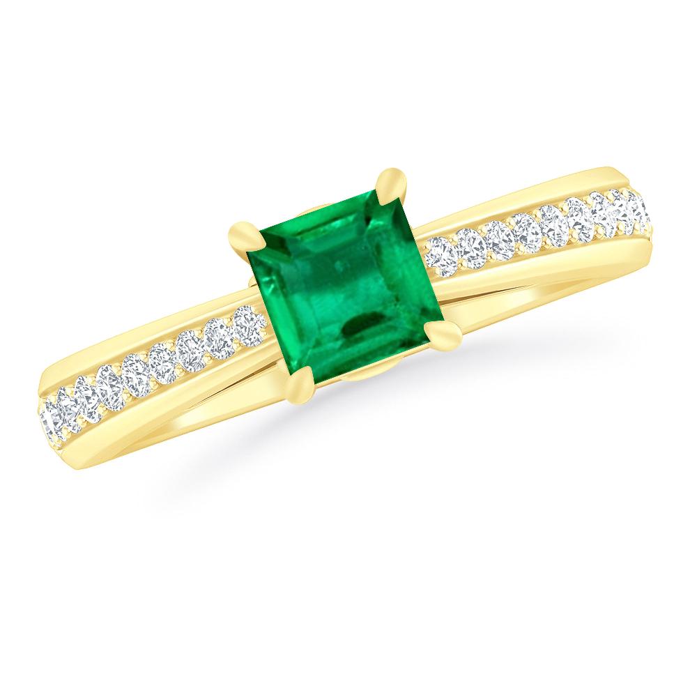 Yellow Gold - Emerald