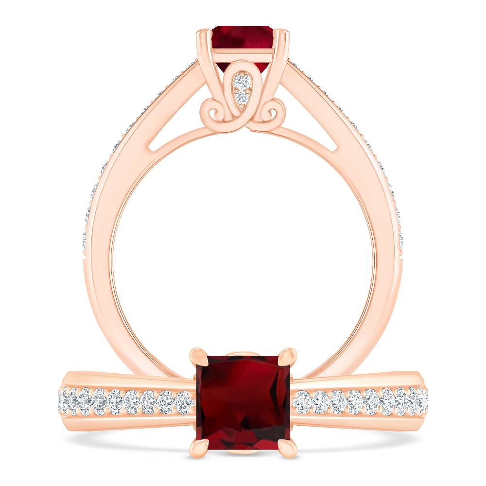 Rose Gold - Garnet