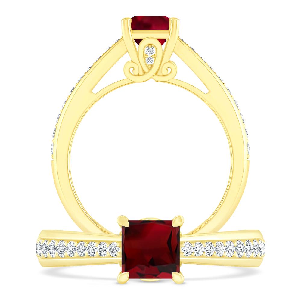 Yellow Gold - Garnet
