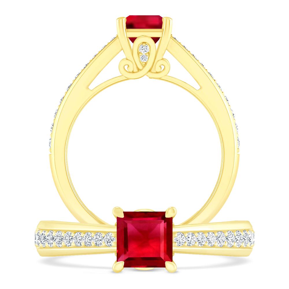 Yellow Gold - Ruby