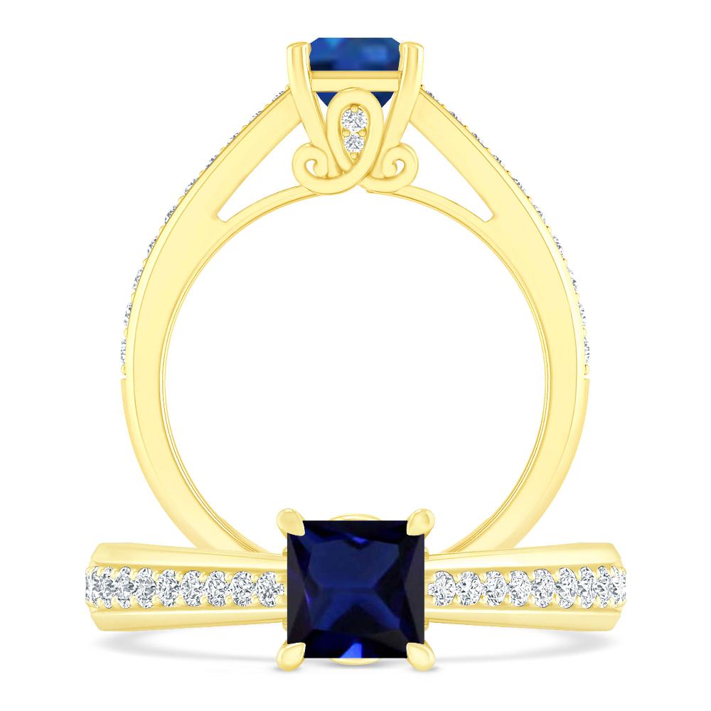 Yellow Gold - Sapphire