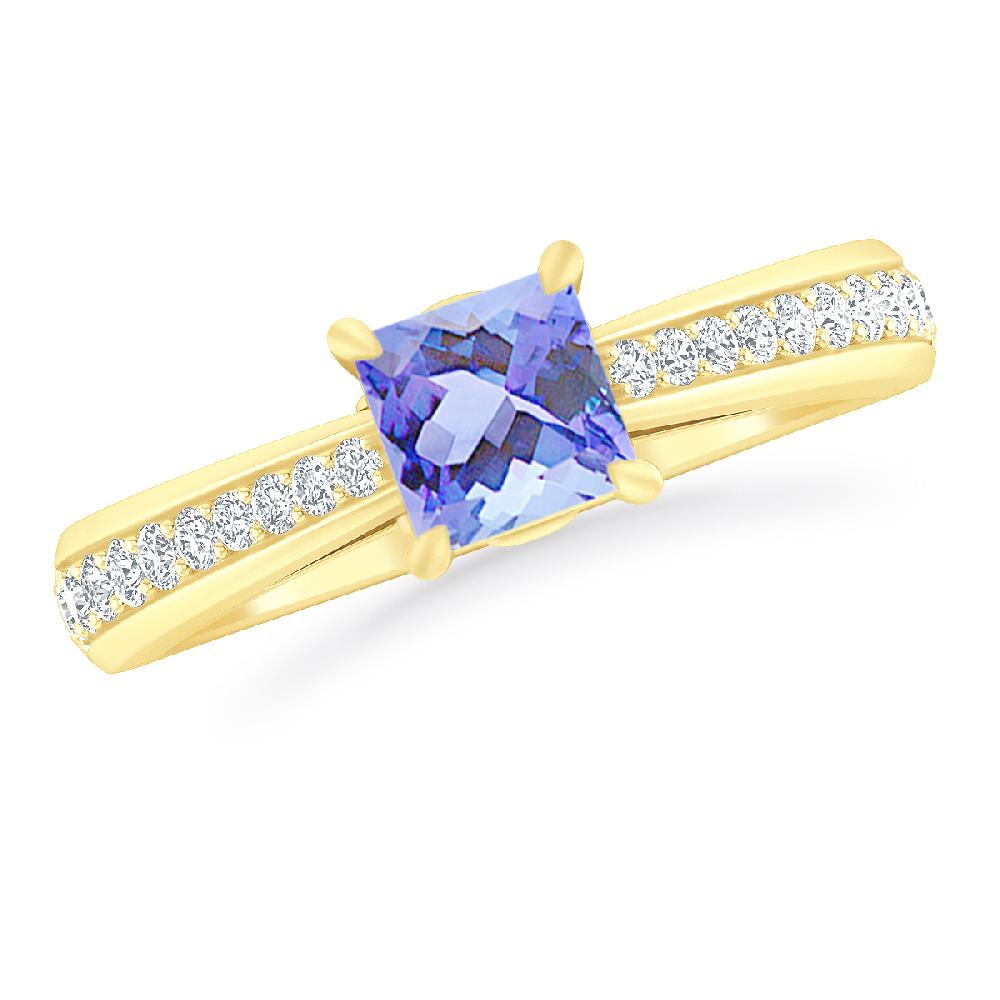 Yellow Gold - Tanzanite