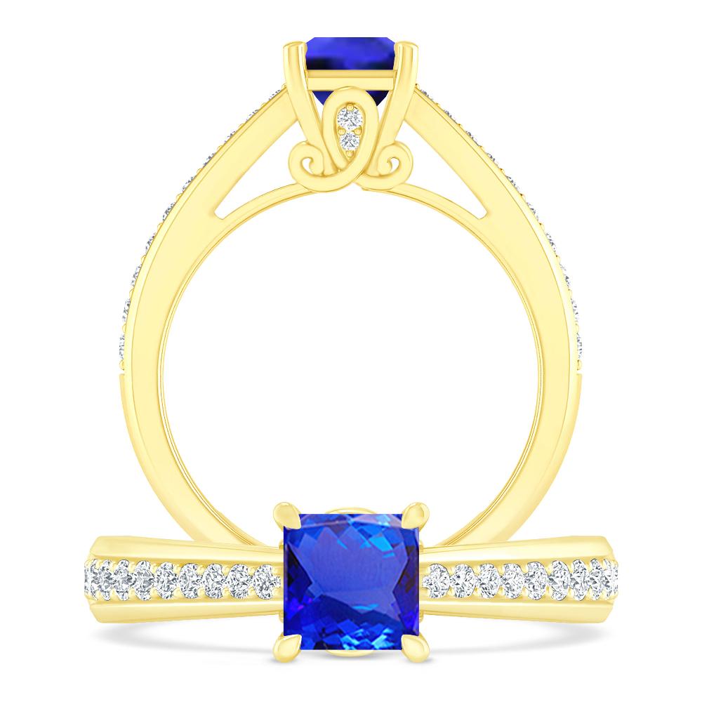 Yellow Gold - Tanzanite