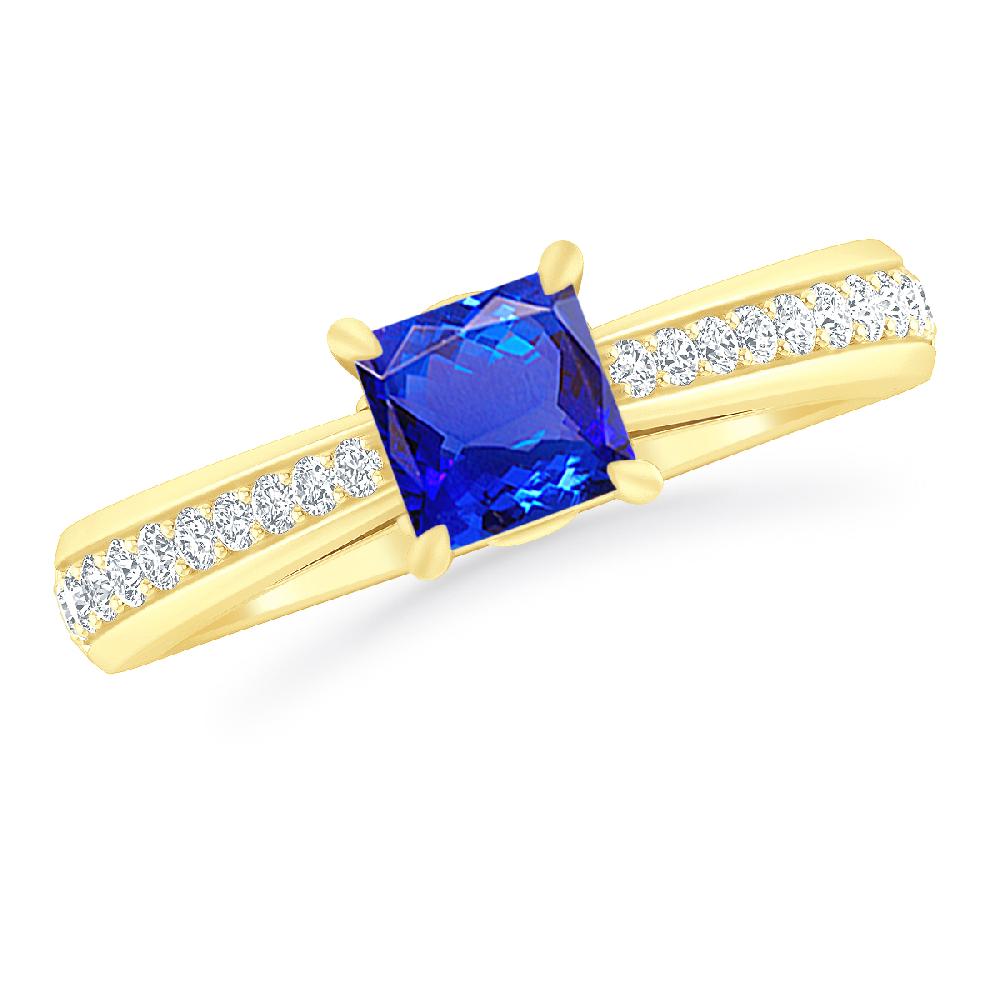 Yellow Gold - Tanzanite