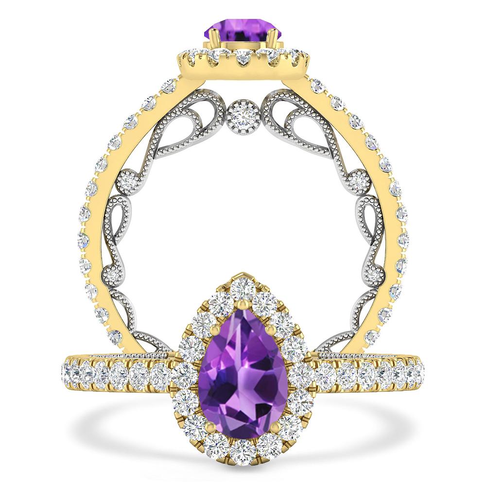 Yellow Gold - Amethyst