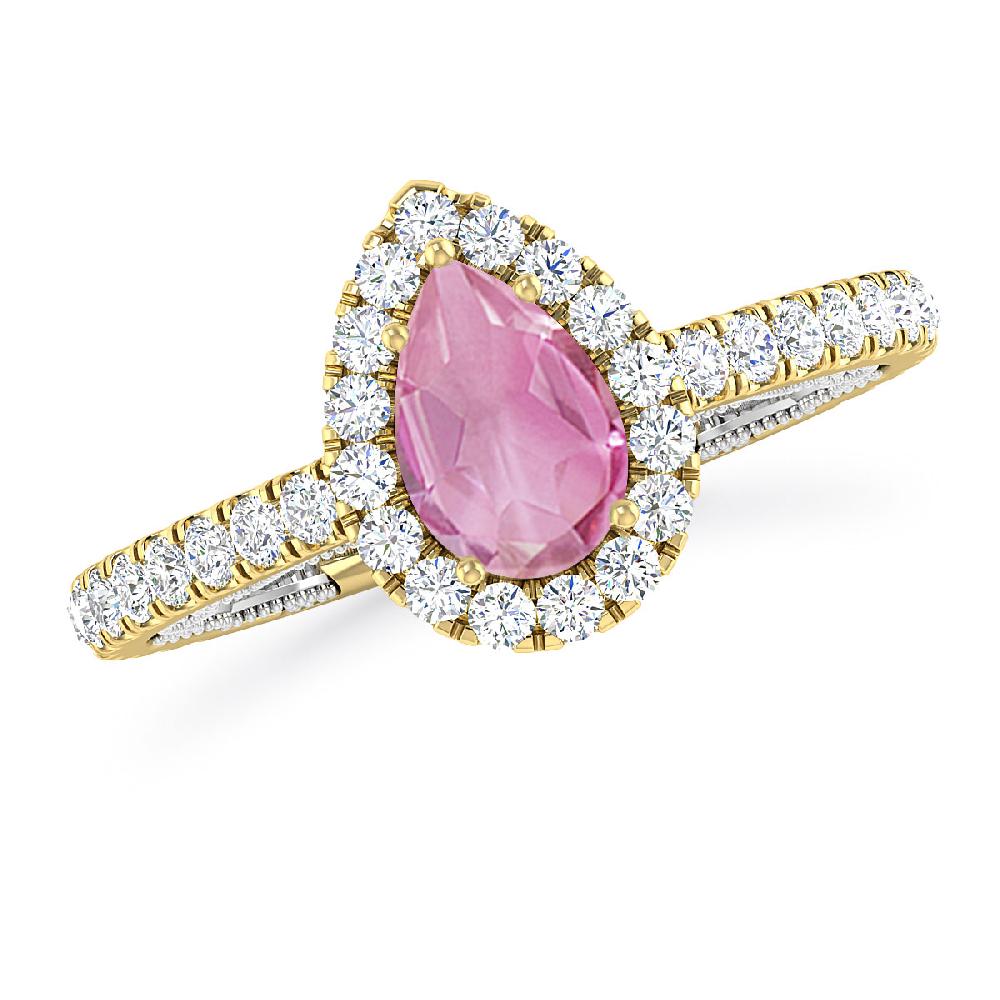 Yellow Gold - Pink Tourmaline
