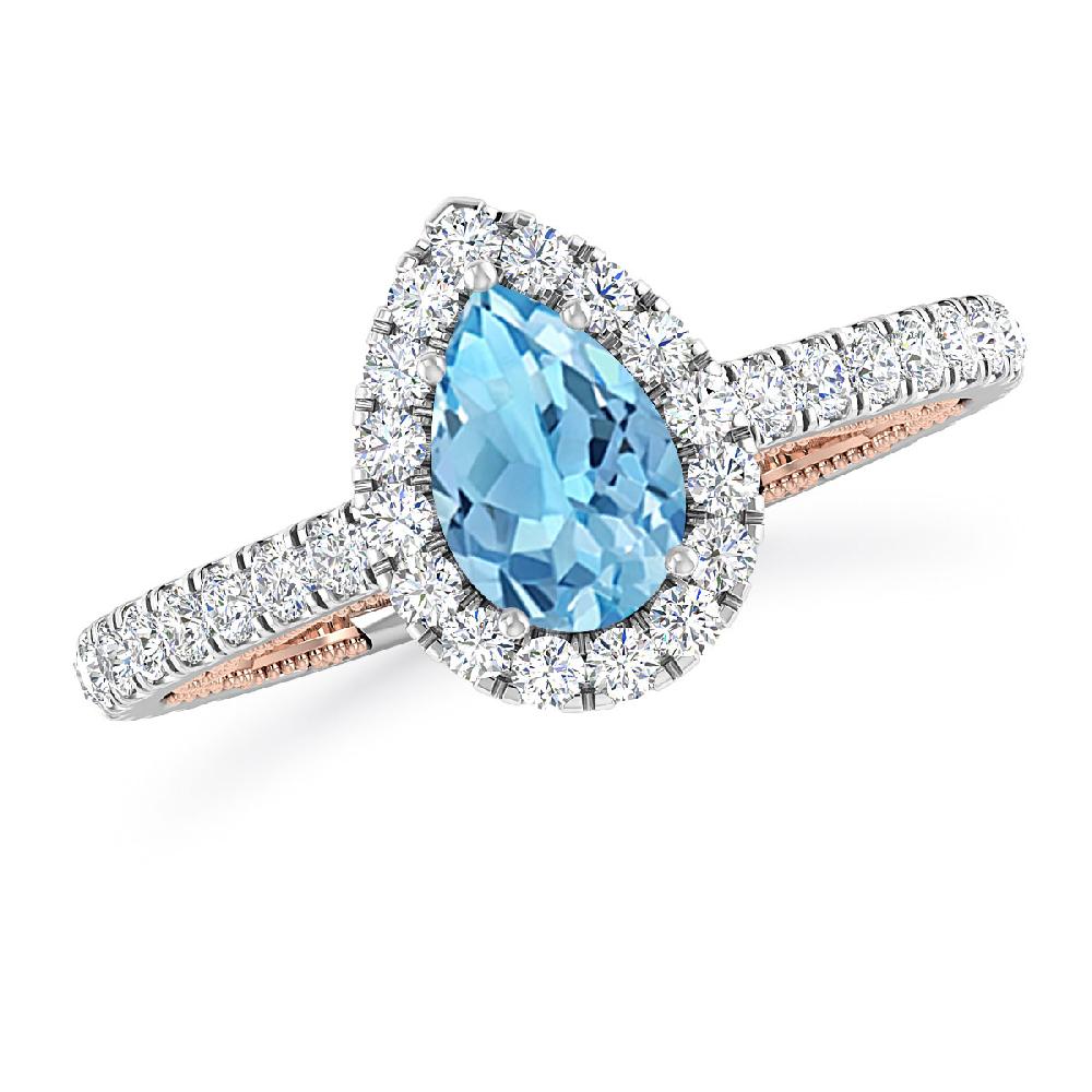 White Gold - Blue Topaz
