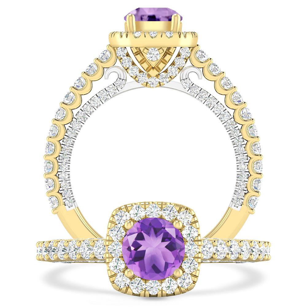 Yellow Gold - Amethyst