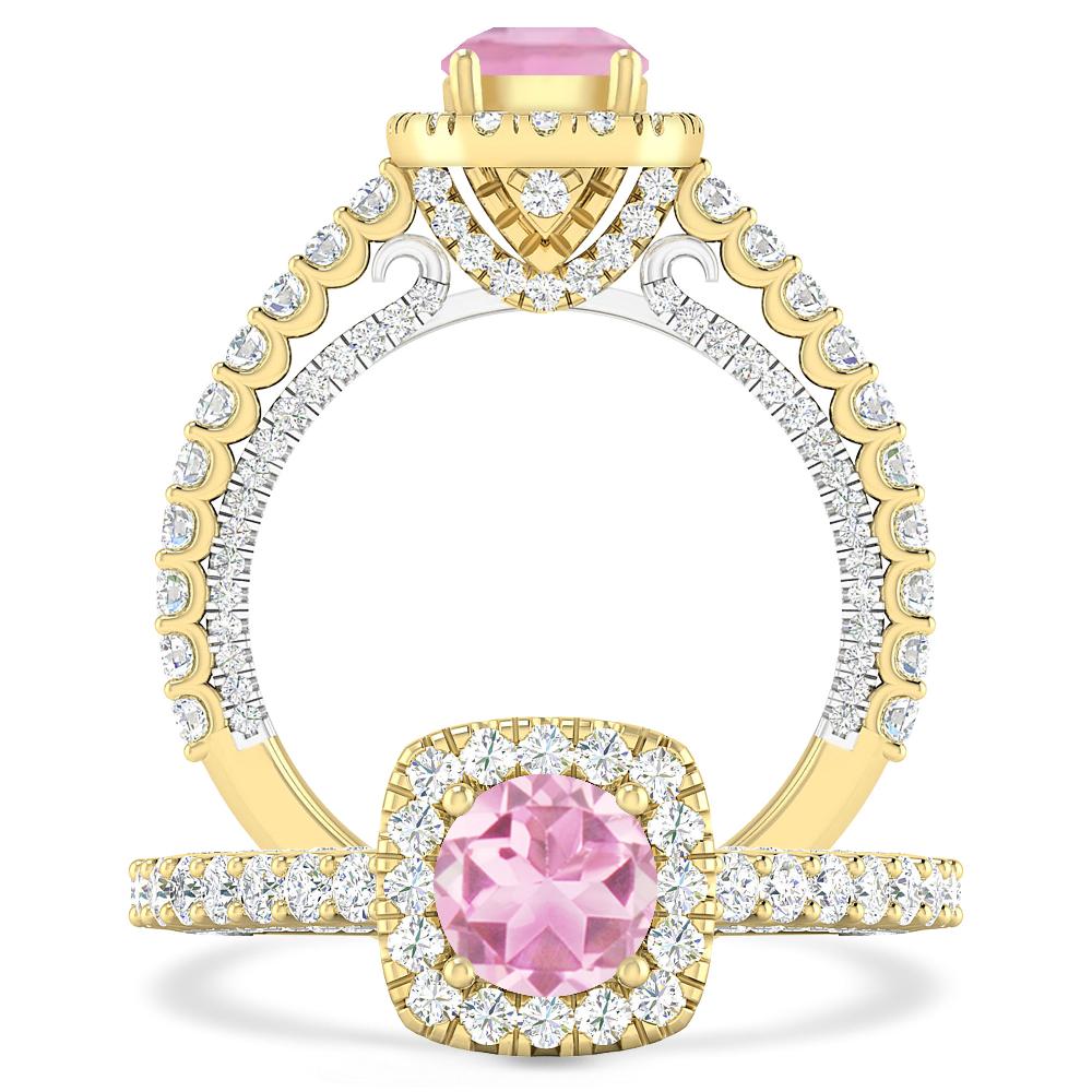 Yellow Gold - Pink Tourmaline