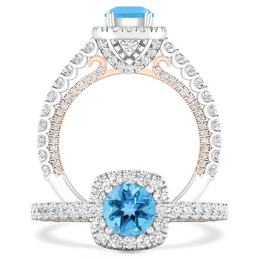 White Gold - Blue Topaz