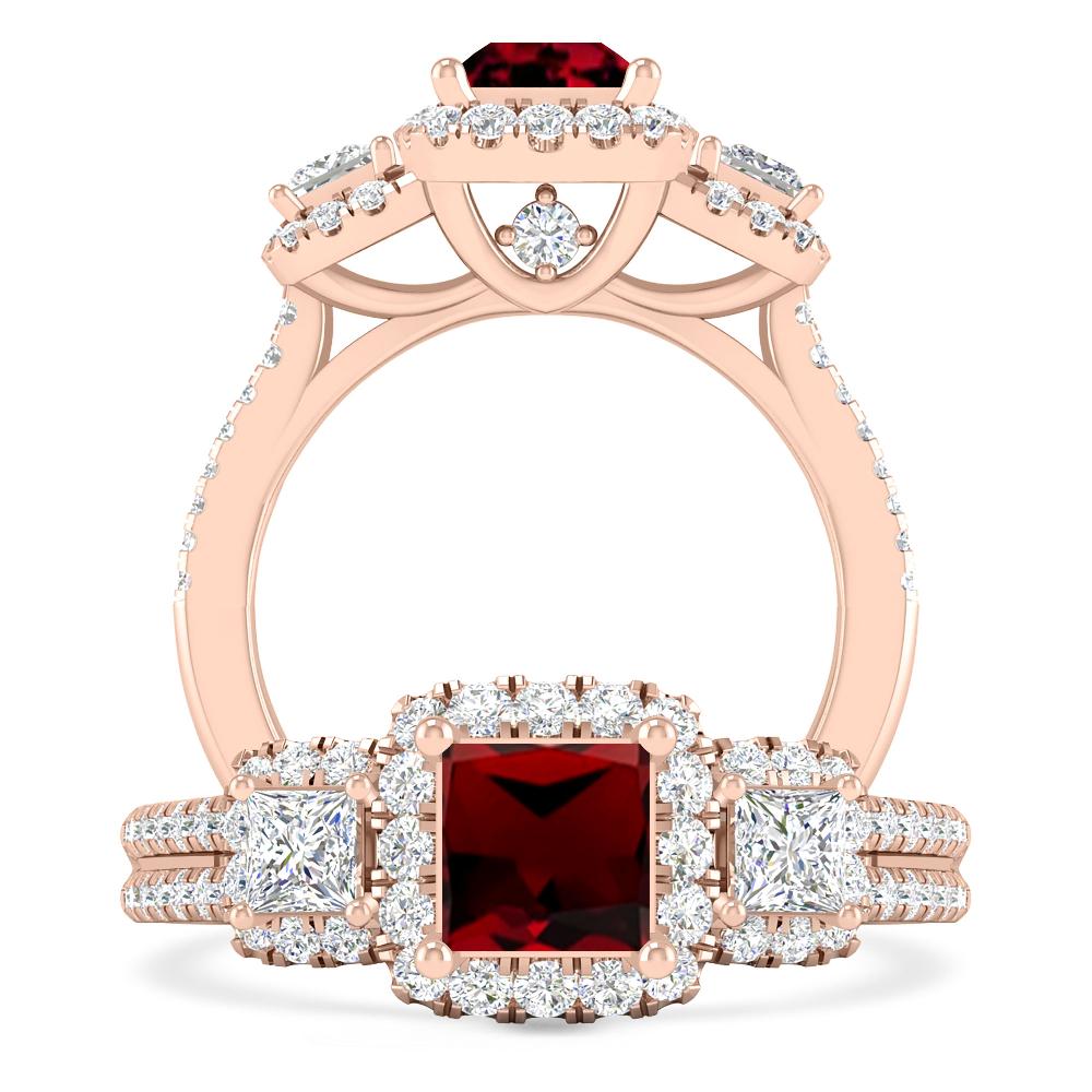 Rose Gold - Garnet