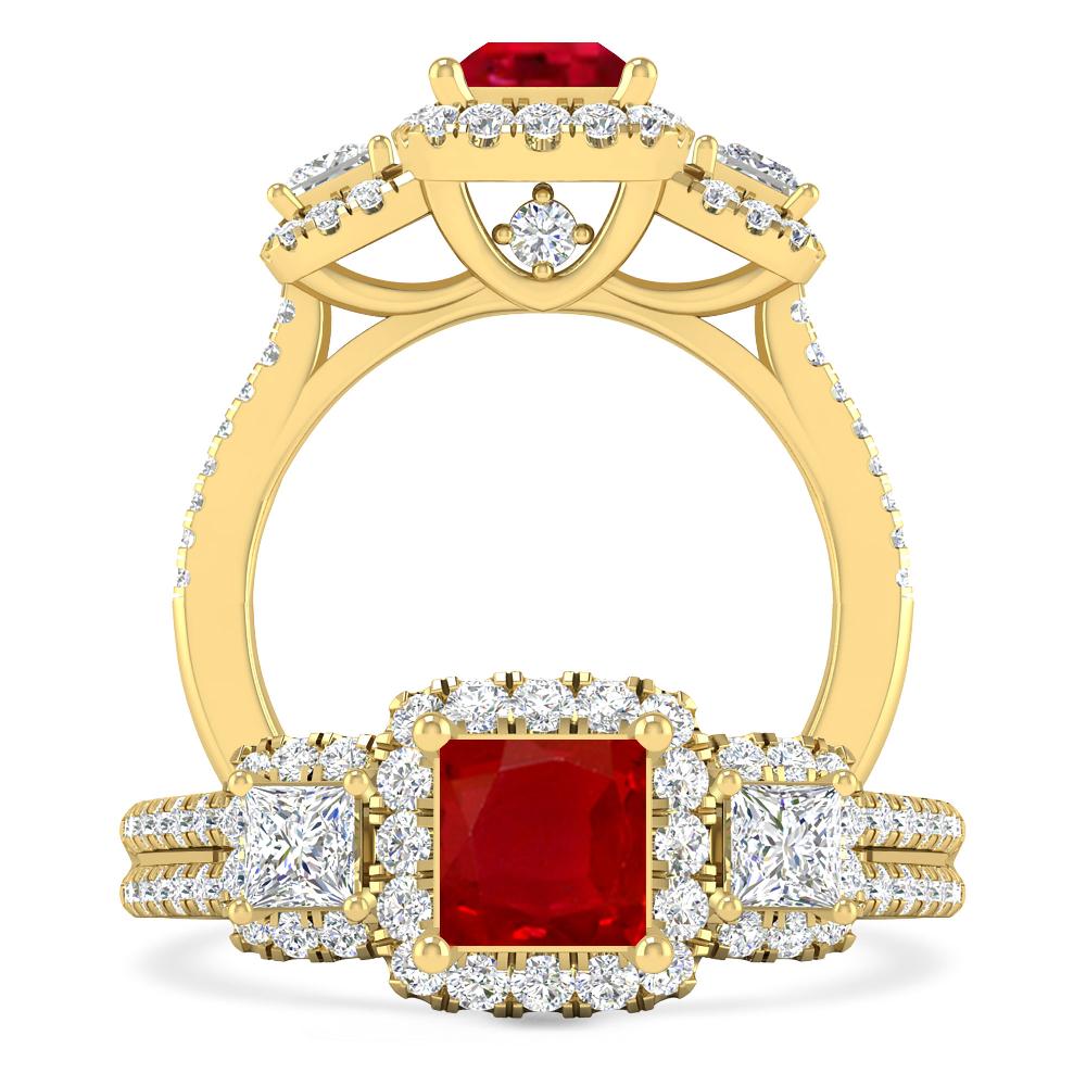 Yellow Gold - Ruby