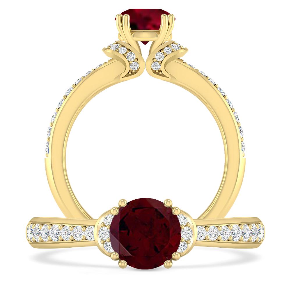 Yellow Gold - Garnet