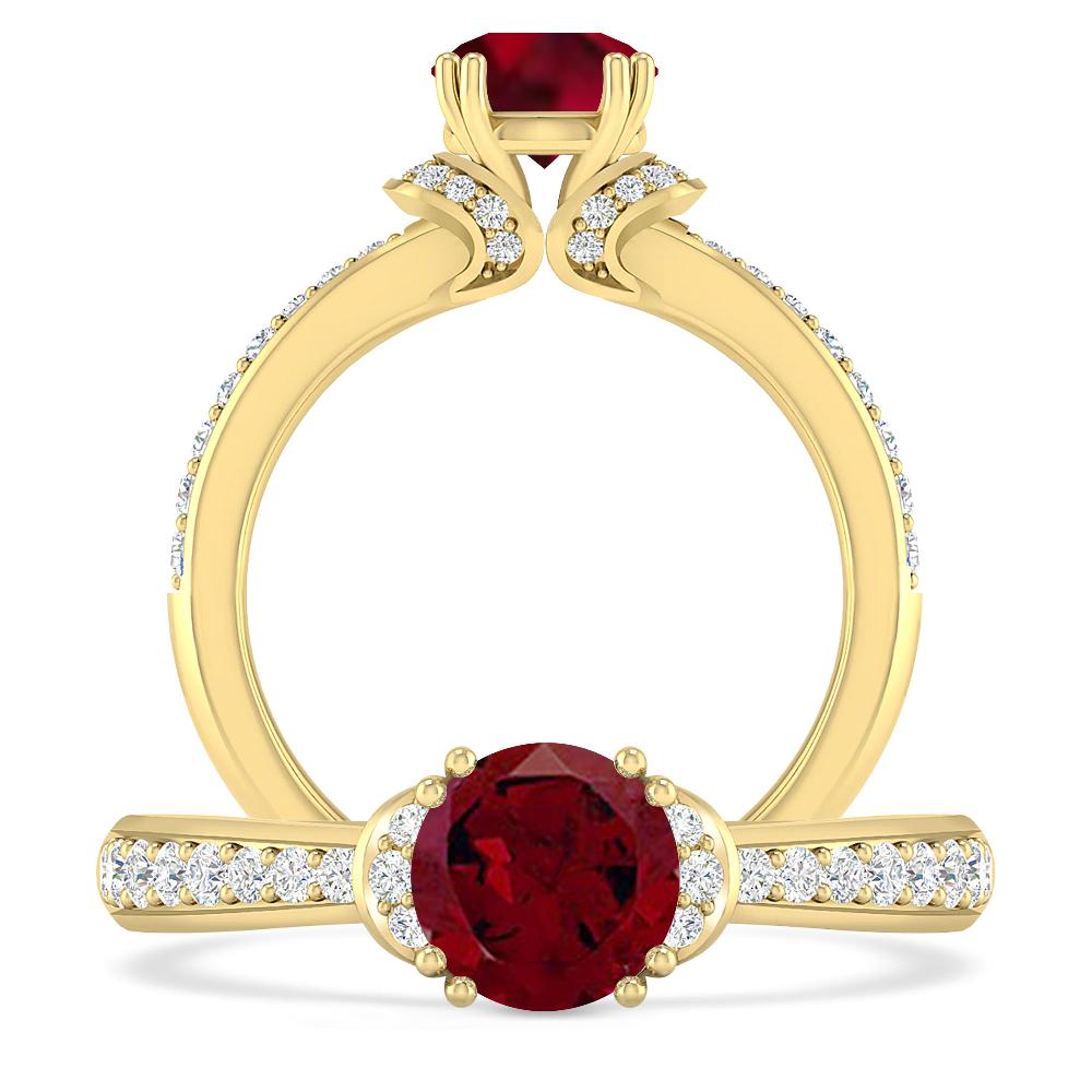 Yellow Gold - Garnet