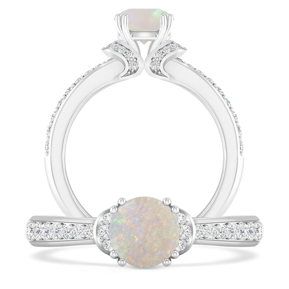 White Gold - Opal