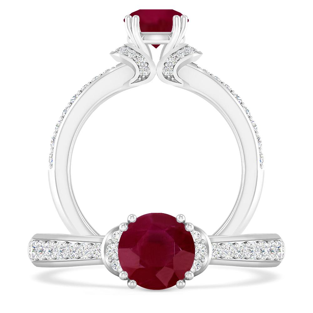 White Gold - Ruby