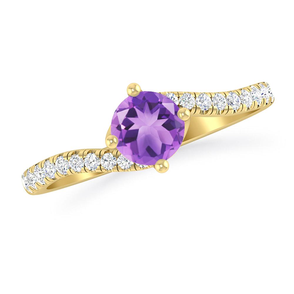 Yellow Gold - Amethyst