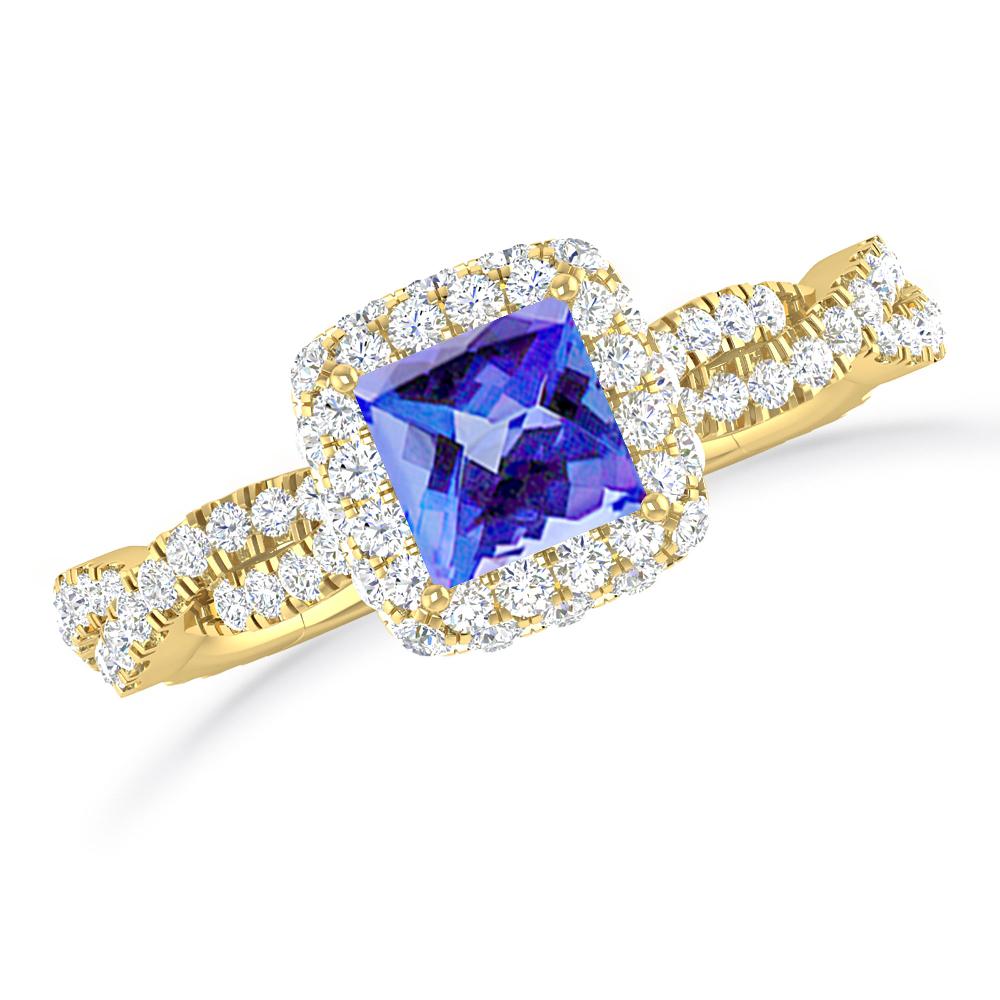 Yellow Gold - Tanzanite