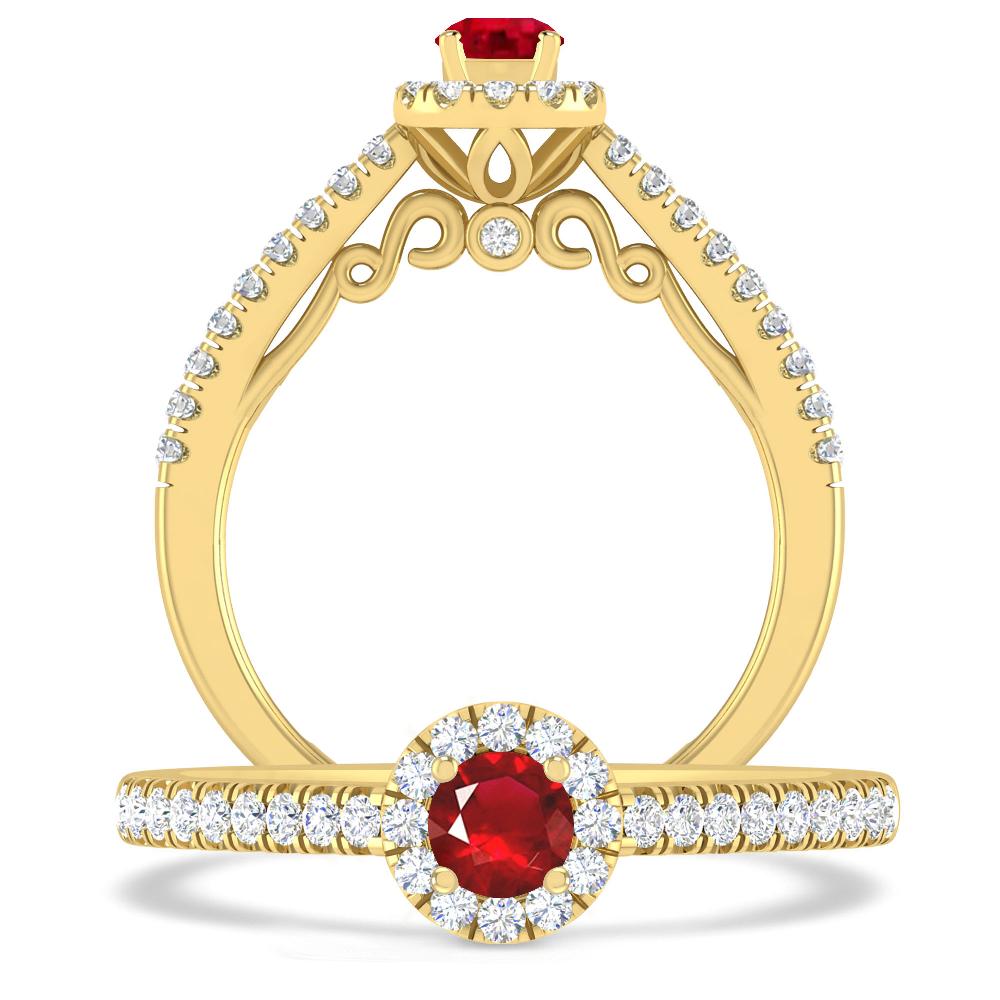 Yellow Gold - Ruby