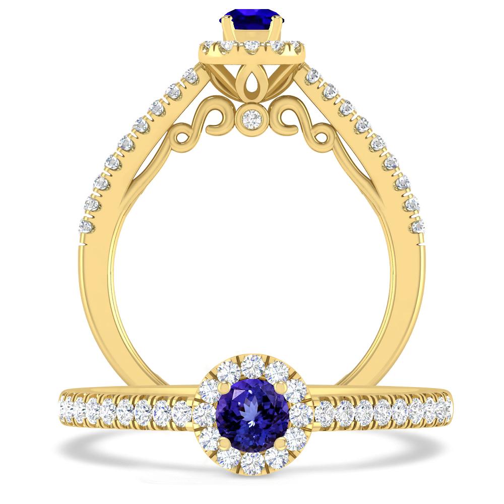 Yellow Gold - Tanzanite