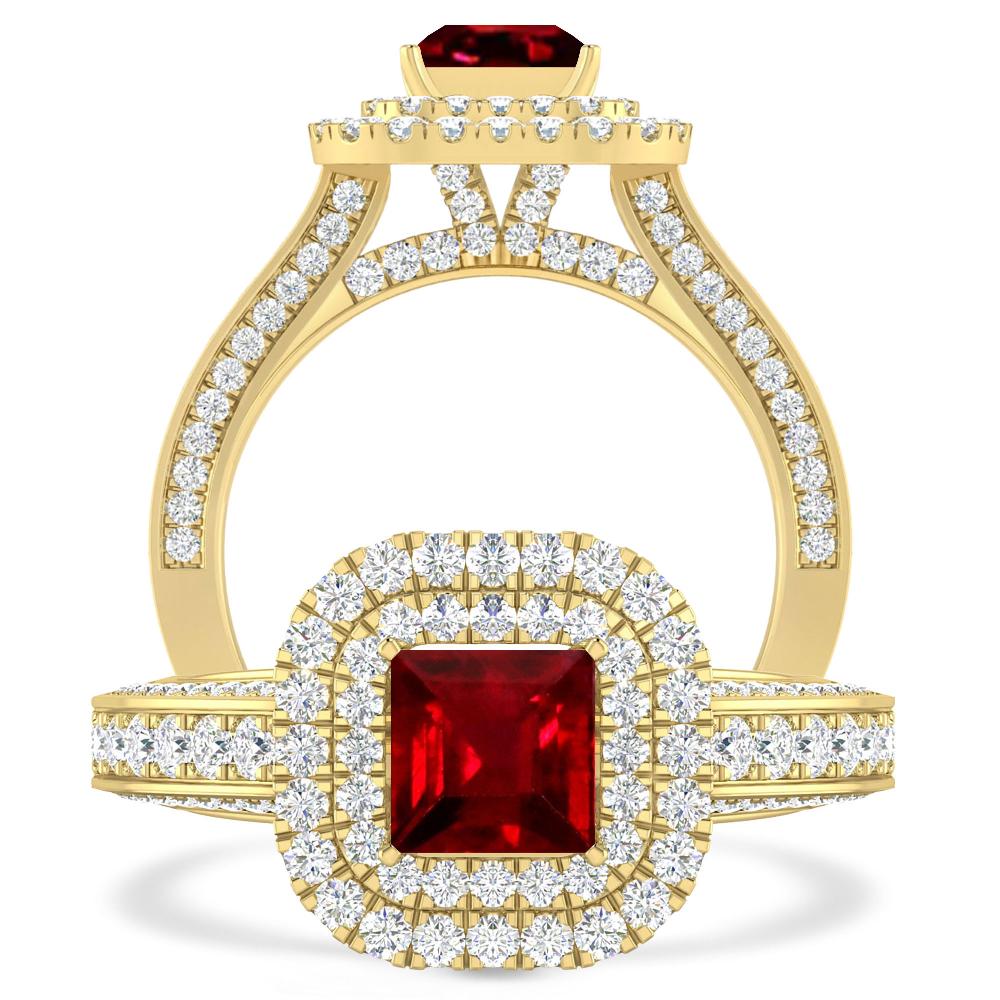 Yellow Gold - Ruby