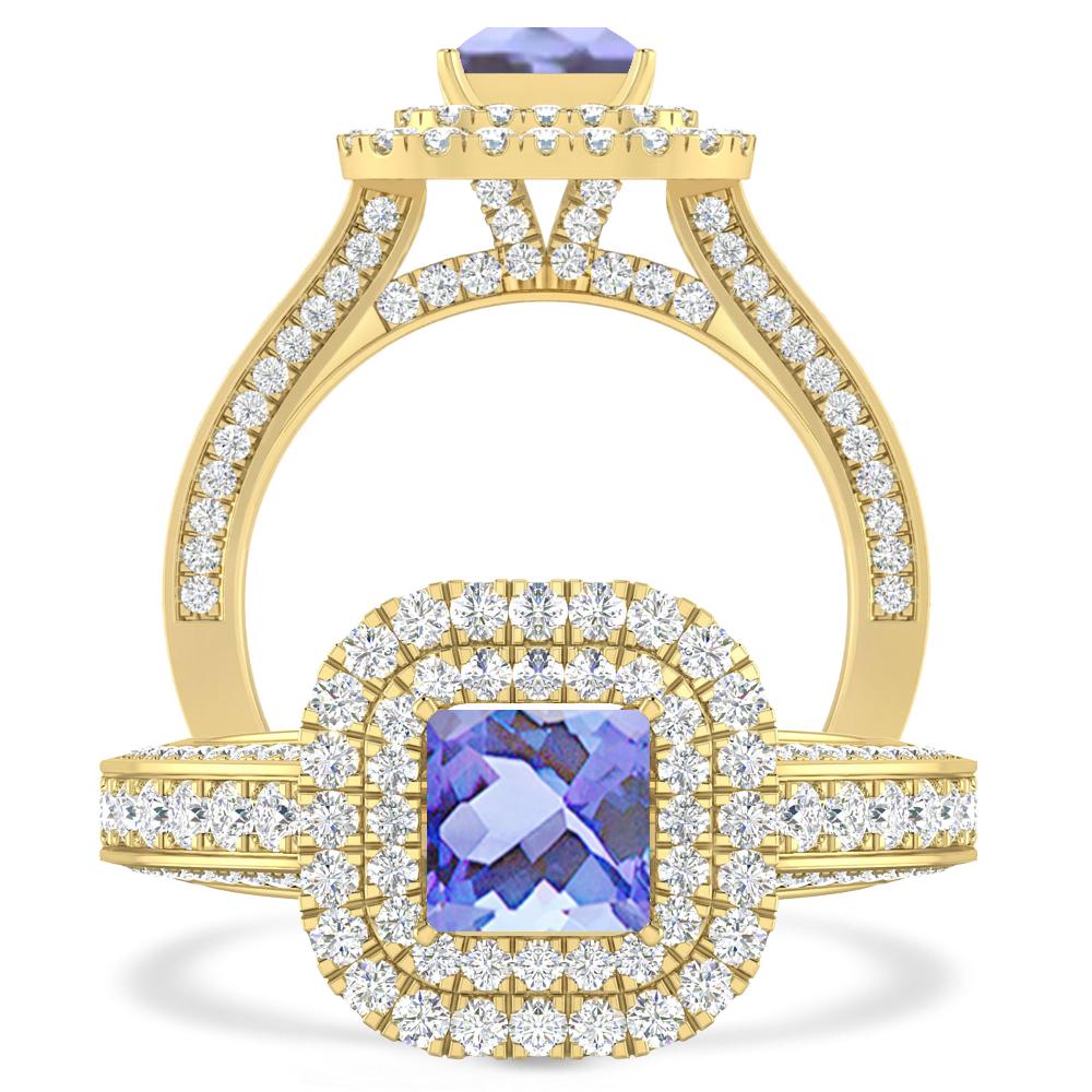 Yellow Gold - Tanzanite