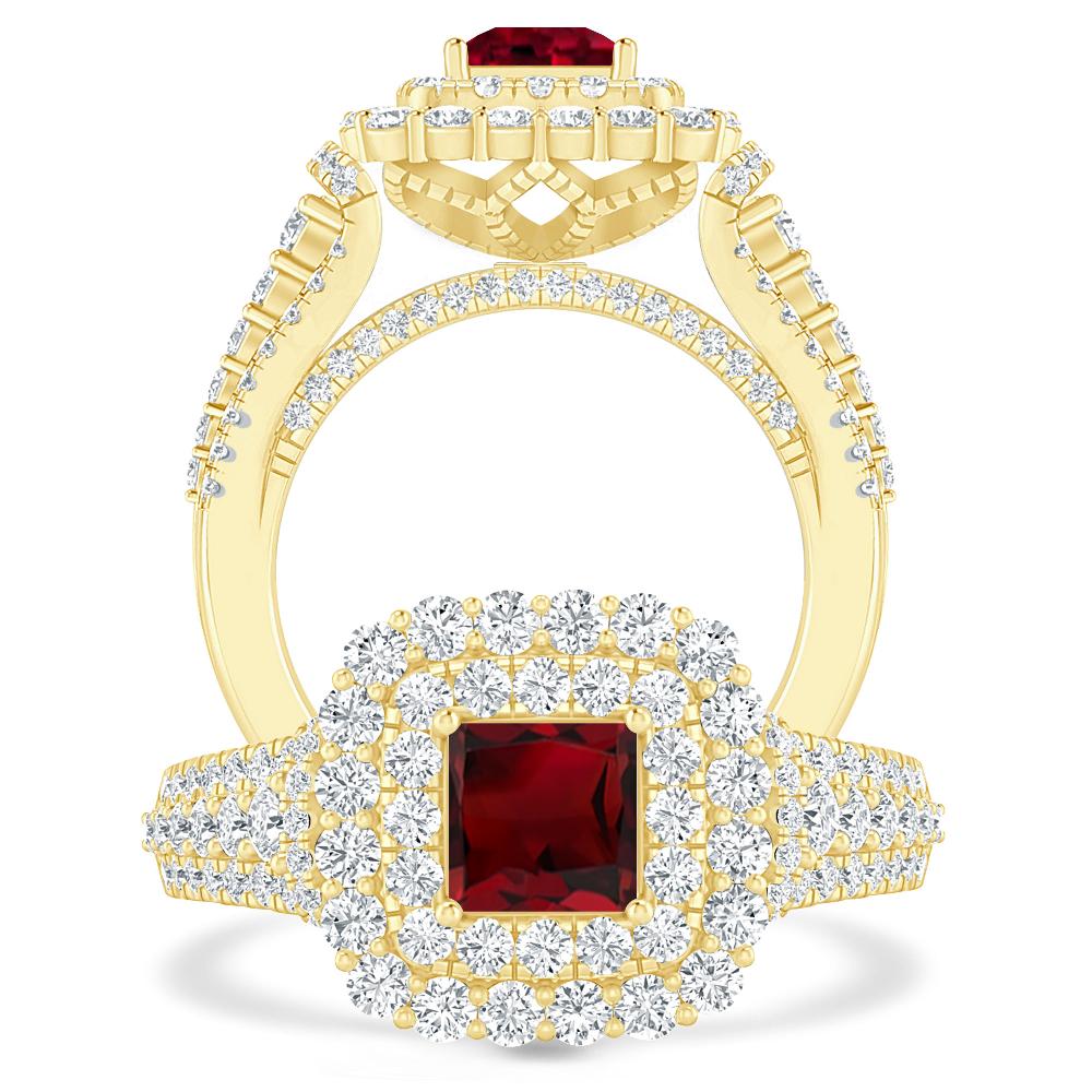 Yellow Gold - Garnet