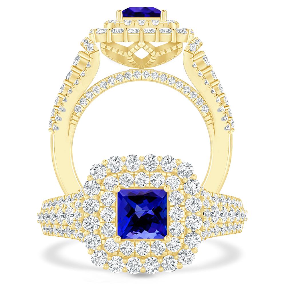 Yellow Gold - Tanzanite