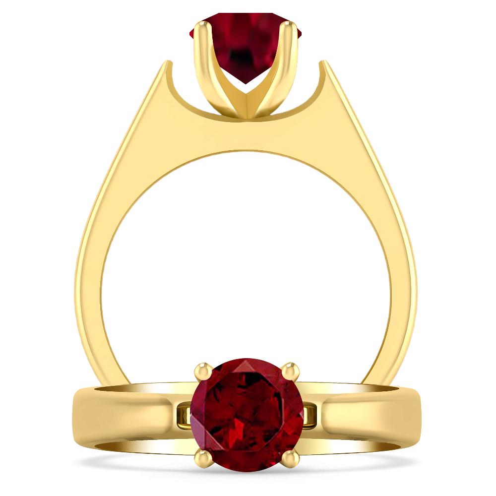 Yellow Gold - Garnet