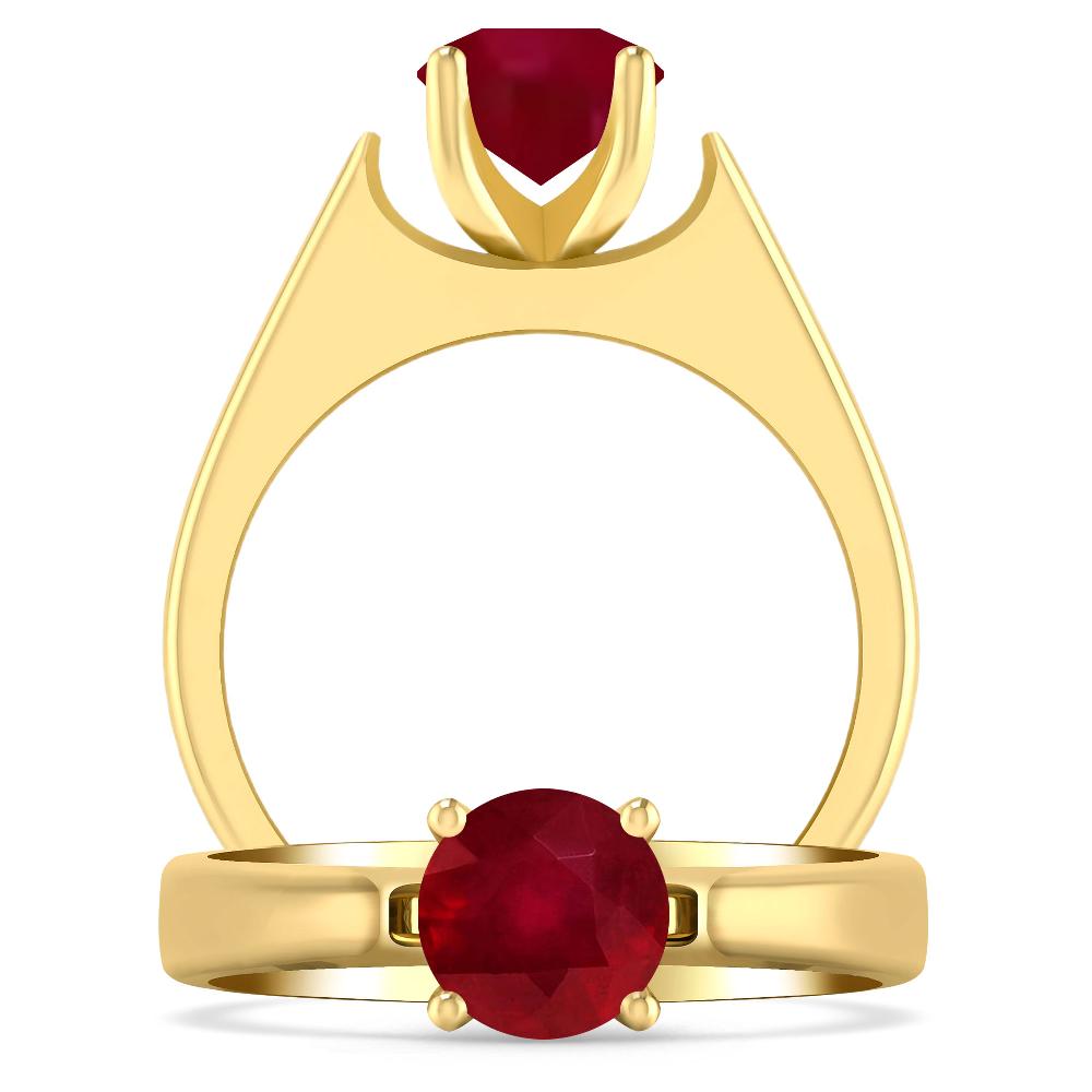 Yellow Gold - Ruby