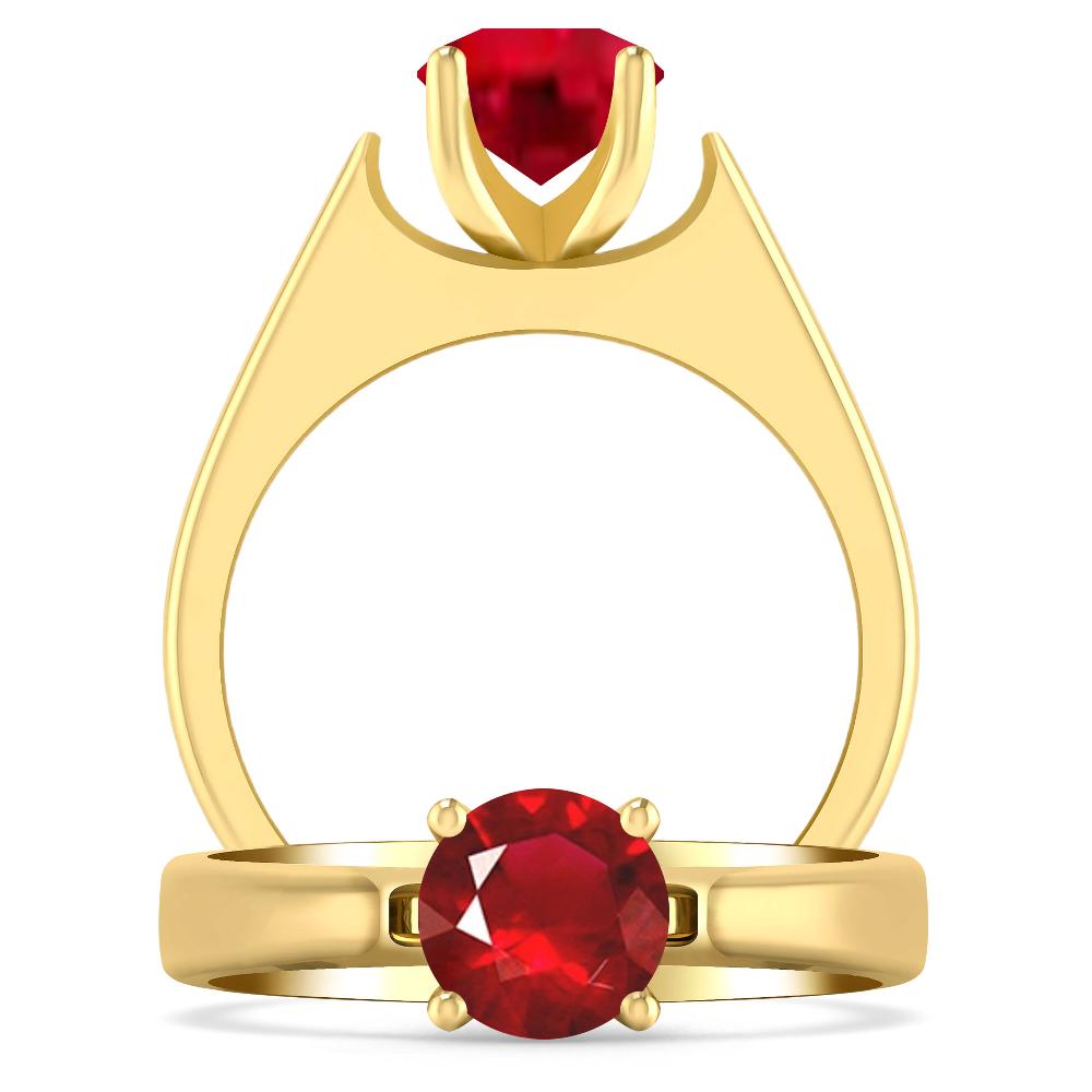 Yellow Gold - Ruby