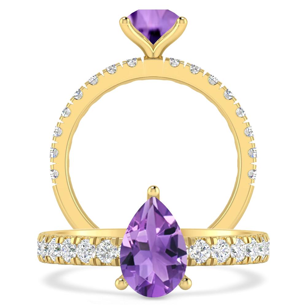 Yellow Gold - Amethyst