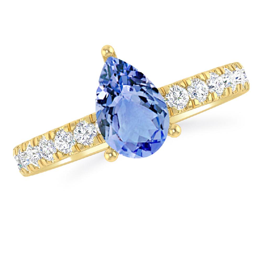 Yellow Gold - Tanzanite