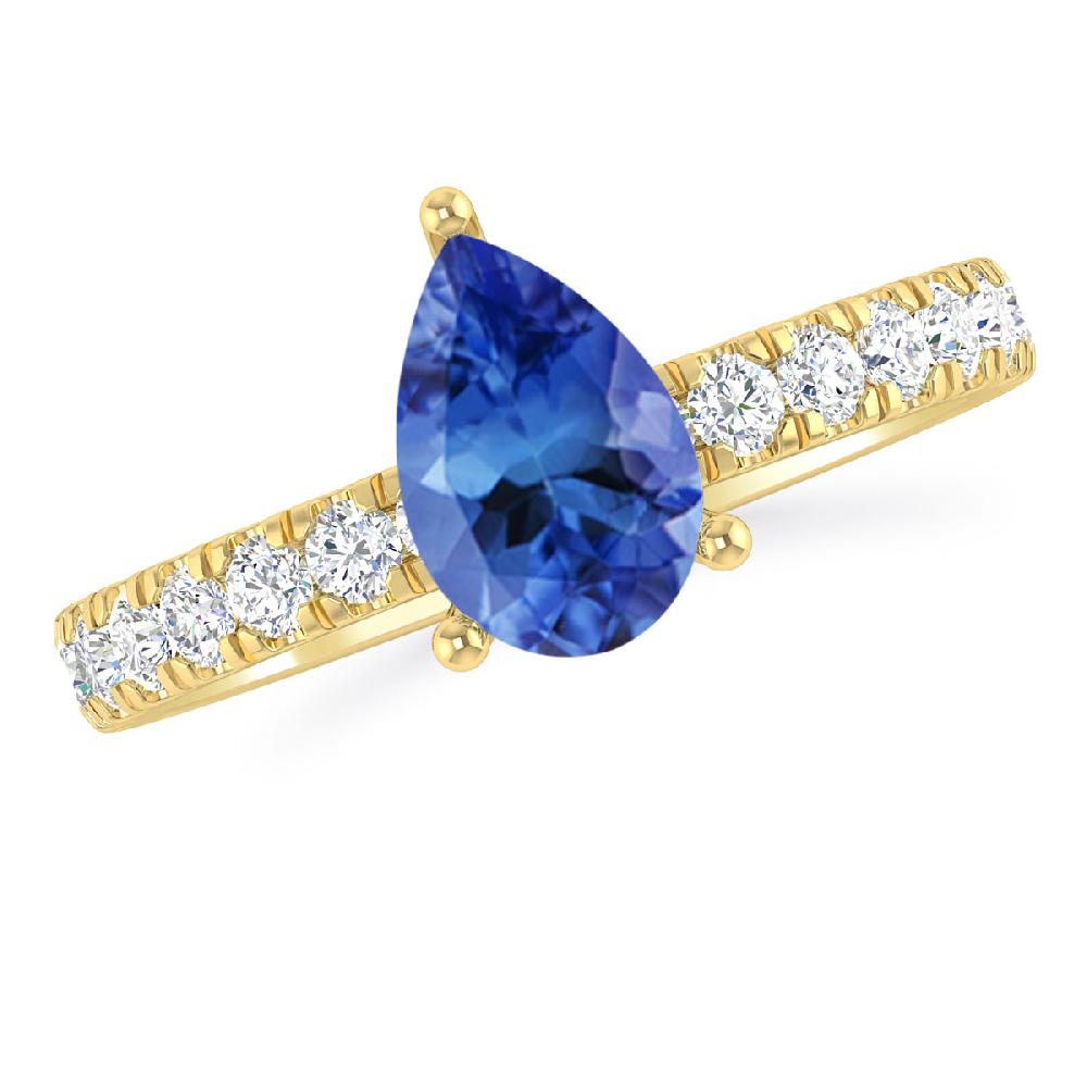 Yellow Gold - Tanzanite