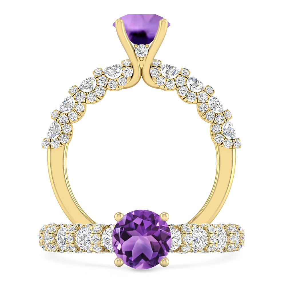 Yellow Gold - Amethyst