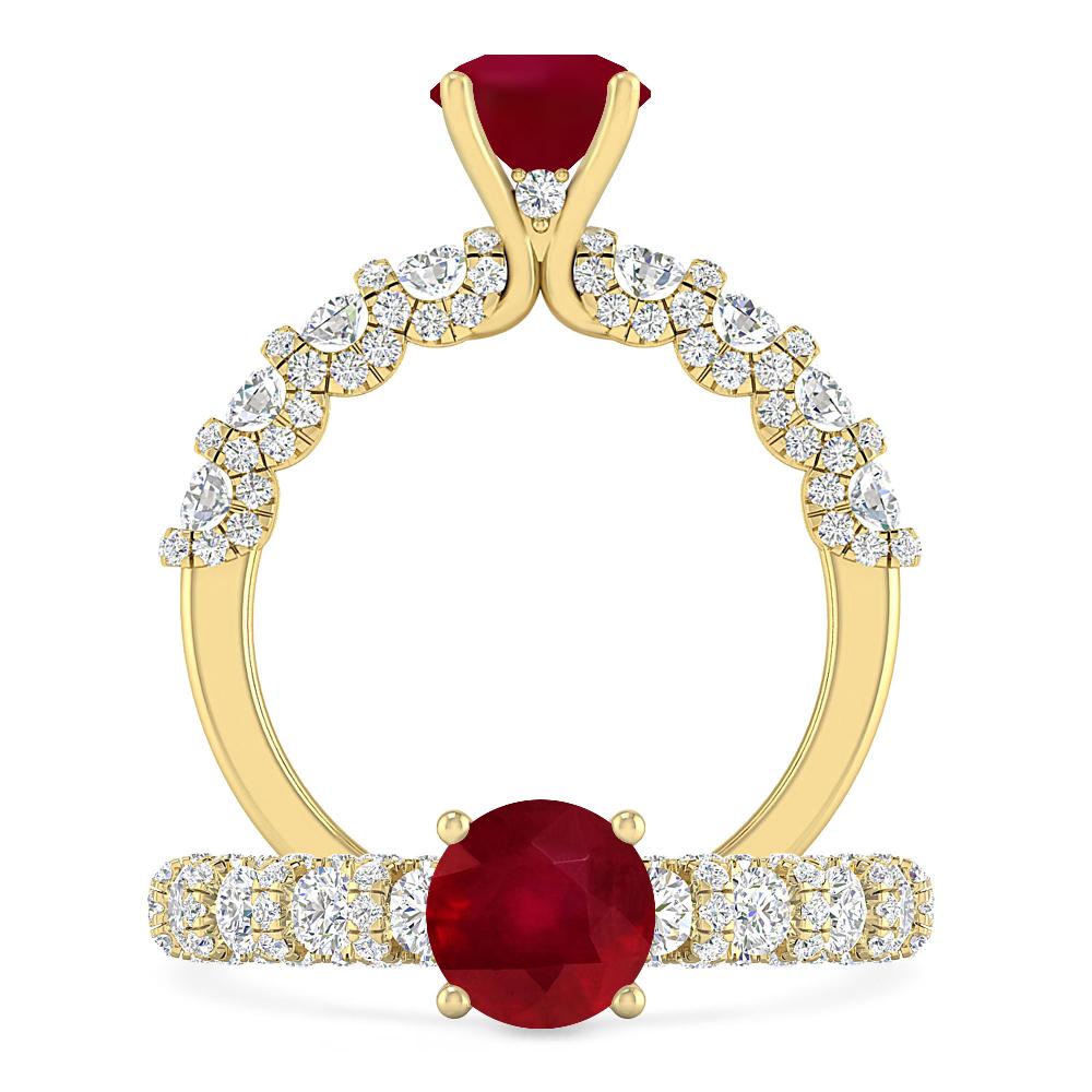 Yellow Gold - Ruby