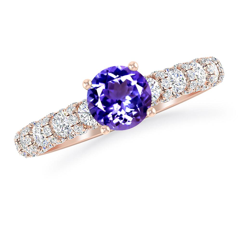 Rose Gold - Tanzanite