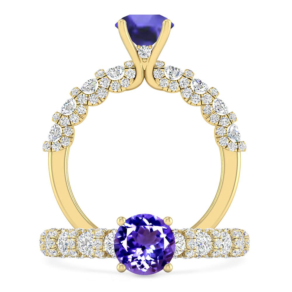 Yellow Gold - Tanzanite