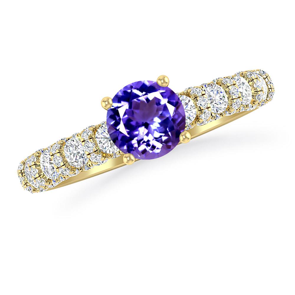 Yellow Gold - Tanzanite