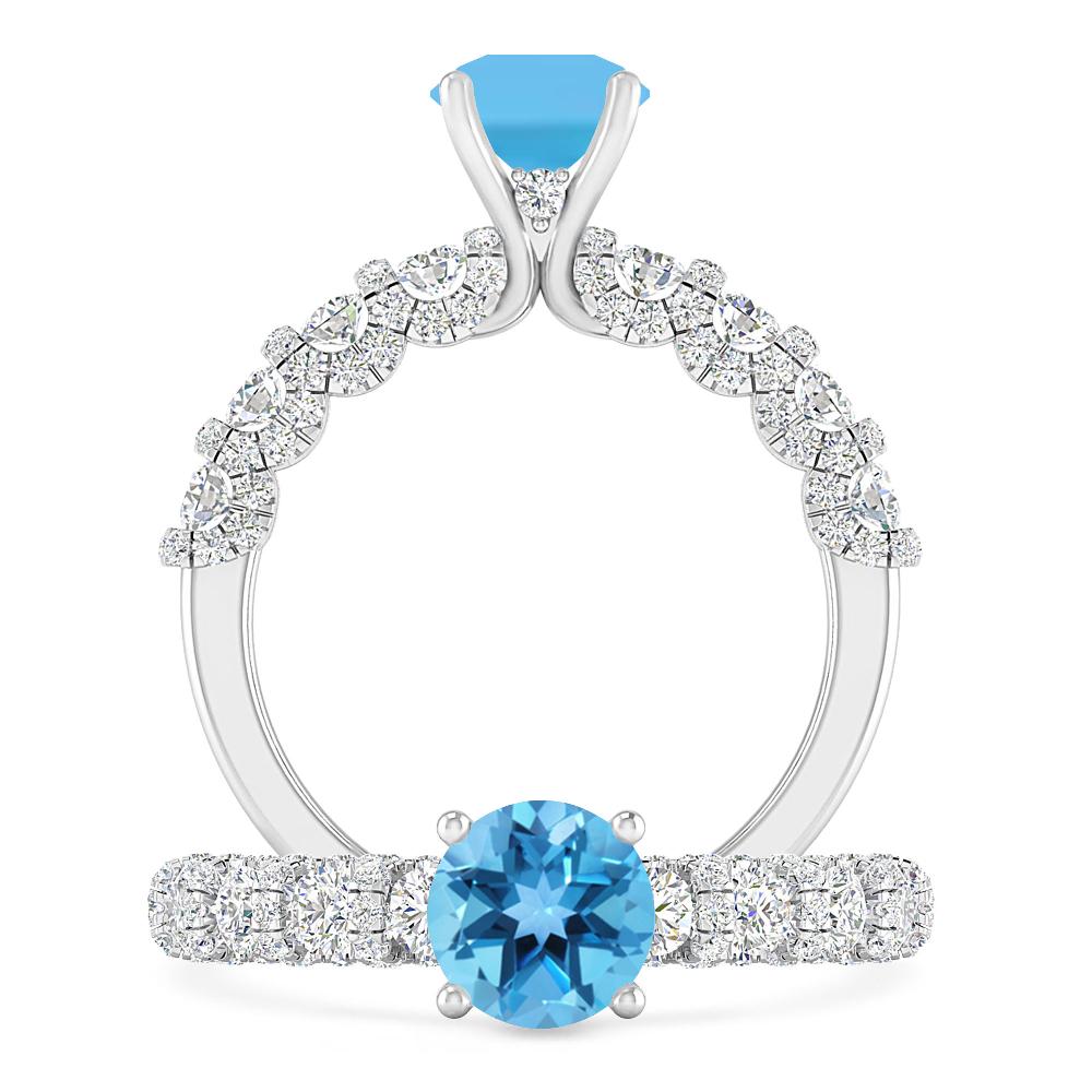 White Gold - Blue Topaz