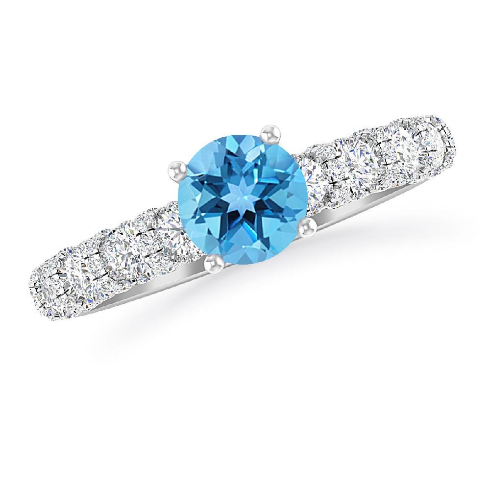 White Gold - Blue Topaz