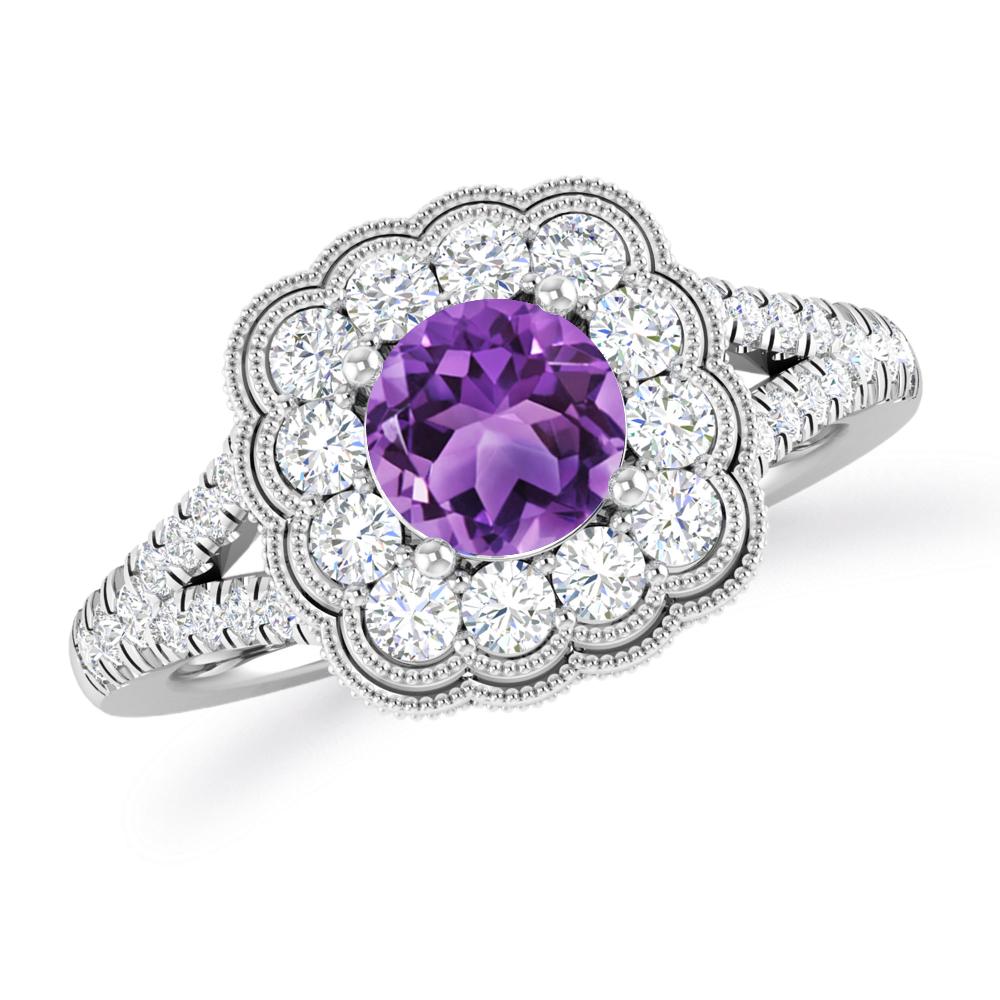 White Gold - Amethyst