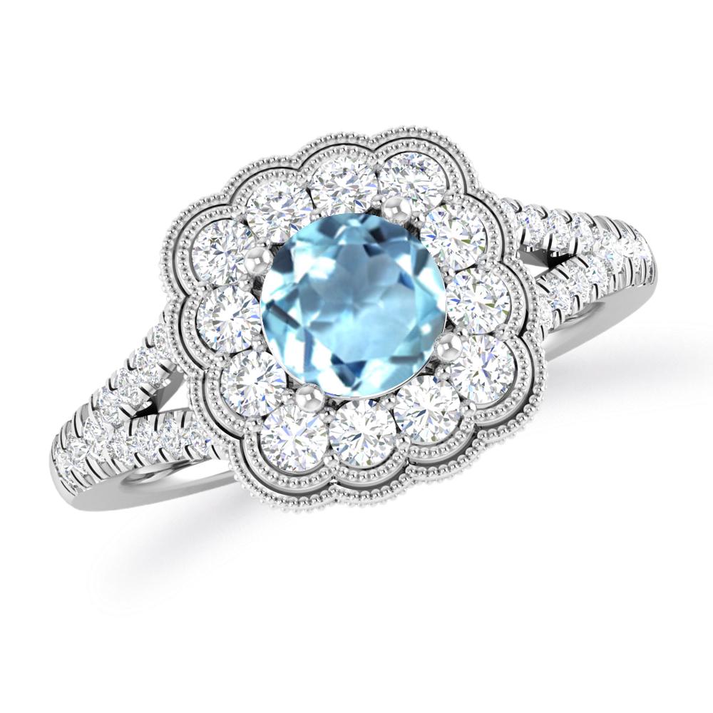 White Gold - Aquamarine