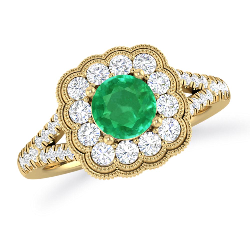 Yellow Gold - Emerald