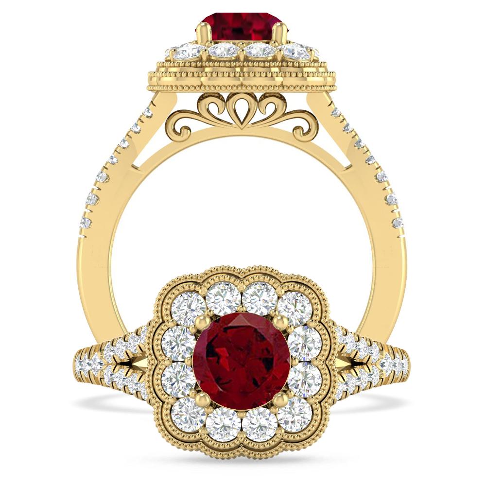 Yellow Gold - Garnet