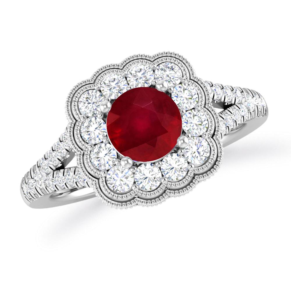 White Gold - Ruby